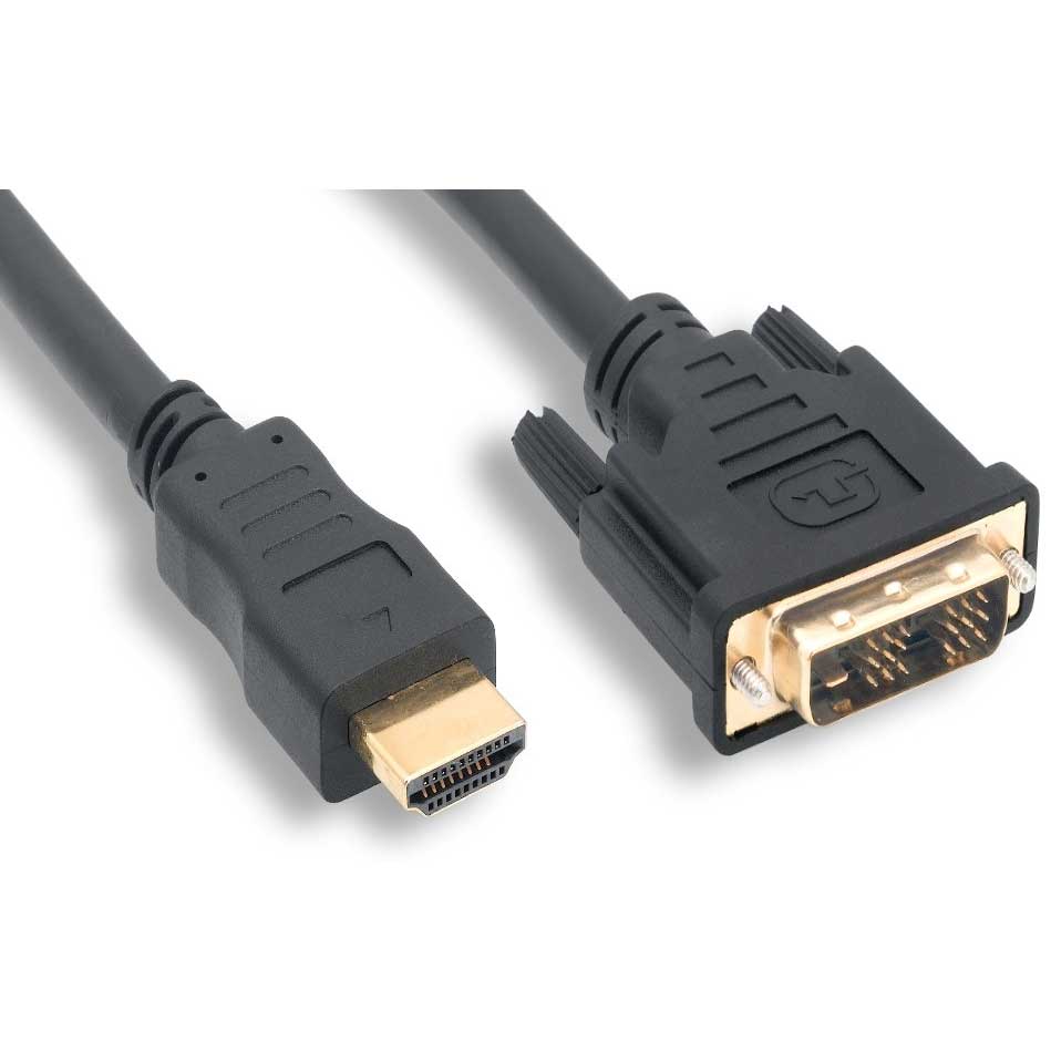 HDMI Male to DVI-D Male Cable, 25 ft