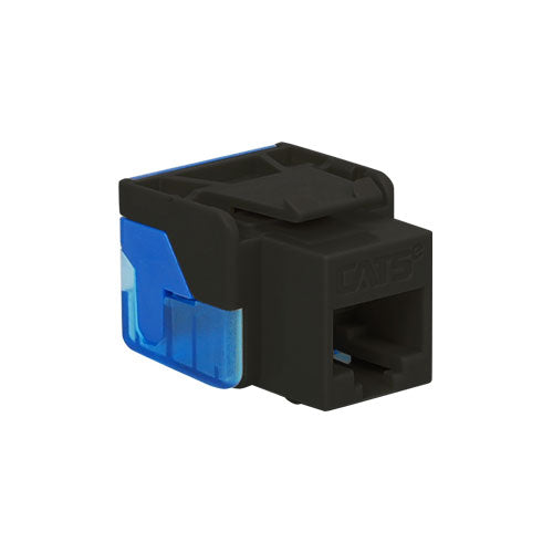 Modular Cat5e EZ RJ45 Keystone Jack, Black