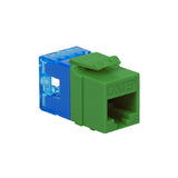 Modular Cat5e HD RJ-45 Keystone Jack, Green