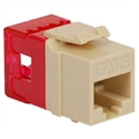 Modular Cat6 HD RJ-45 Keystone Jack, Ivory