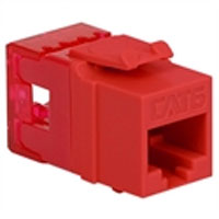 Modular Cat6 HD RJ-45 Keystone Jack, Red