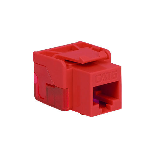 Modular Cat6 EZ RJ-45 Keystone Jack, Red