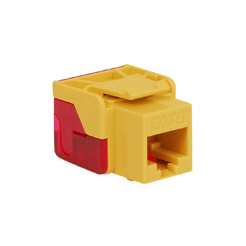 Modular Cat6 EZ RJ-45 Keystone Jack, Yellow