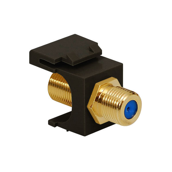 Modular F Connector, Keystone, 3GHz, Black