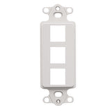Modular Keystone Decora Faceplate, 3 Port, White