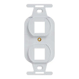 Modular Keystone Electrical Faceplate, 2 Port, White