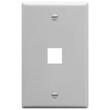 Modular Keystone Faceplate, 1 Port, Gray