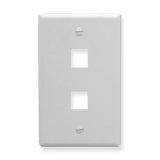 Modular Keystone Faceplate, 2 Port, White