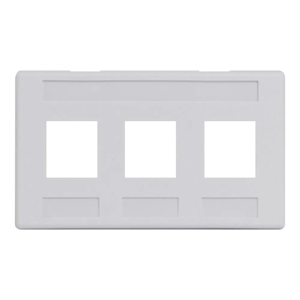 Modular Keystone Furniture Plate, 3 Port, White