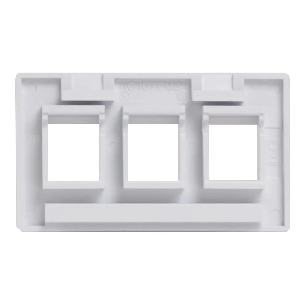 Modular Keystone Furniture Plate, 3 Port, White