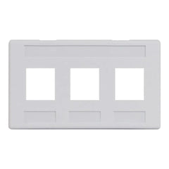 Modular Keystone Furniture Plate, 3 Port, White