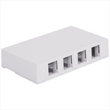Surface Mount Box, Modular Keystone, 4 Port, White