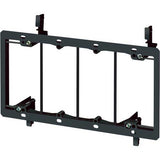 Low Voltage Four Gang Mounting Bracket, Black, 4 Gang