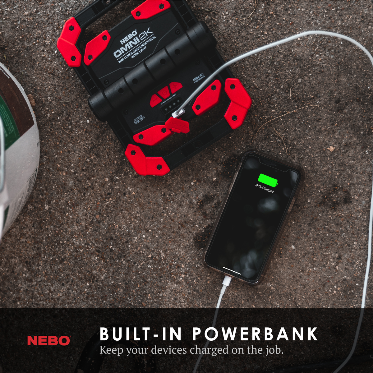 Omni 2K Rechargeable Work Light, Powerbank