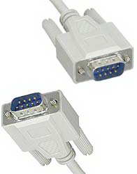Serial Cable, 9 Pin Male to Male,  25 ft