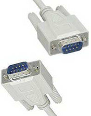 Serial Cable, 9 Pin Male to Male,  25 ft