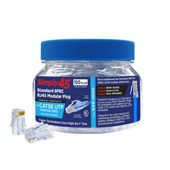 Cat5e RJ45 Plugs, 100 pack