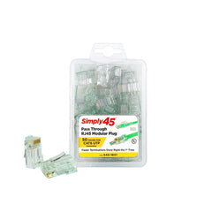 Cat6 Pass Through RJ45, 50 pack