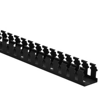 Slotted Finger Duct, Black , 1.5" x 1.5" x 6 ft