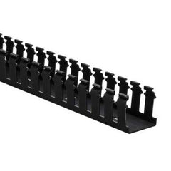 Slotted Finger Duct, Black , 2" x 2" x 6 ft