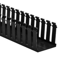 Slotted Finger Duct, Black , 3" x 3" x 6 ft