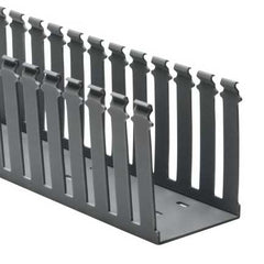 Slotted Finger Duct, Grey , 3" x 4" x 6 ft