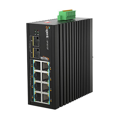 Superic Industrial PoE Switch, 8 Port + 2 SFP