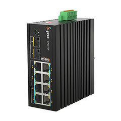 Superic Industrial PoE Switch, 8 Port + 2 SFP