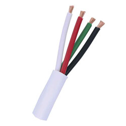 Speaker Wire - 14/4, CMR/CL3R Audio Cable, Black, 500 ft