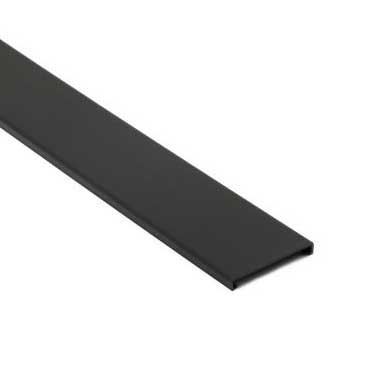 Slotted Finger Duct Cover, Black, 2" x 6 ft