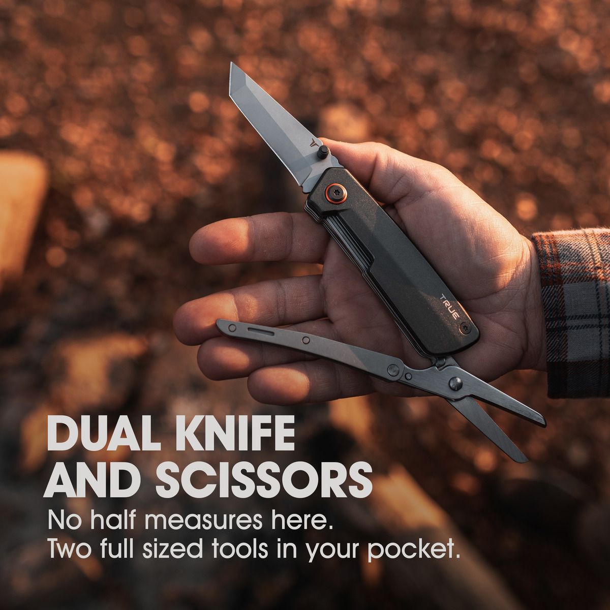 Dual Cutter Pocket Knife & Scissors