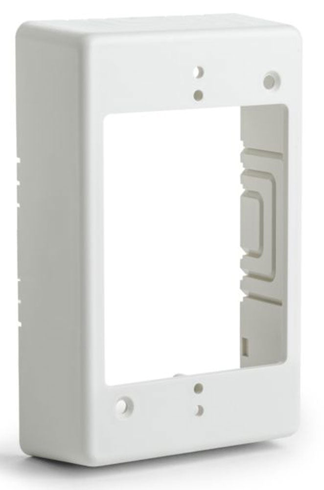 Single Gang Junction Box, 1.25" Deep, PVC, Office White