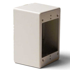 Single Gang Junction Box, 2.77" Deep, PVC, Office White
