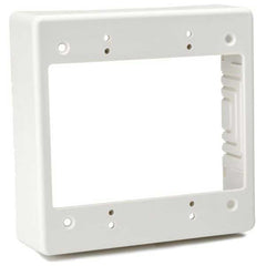 Dual Gang Junction Box, 1.5" Deep, PVC, Office White