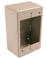 Single Gang Junction Box, 2.0" Deep, PVC, Ivory