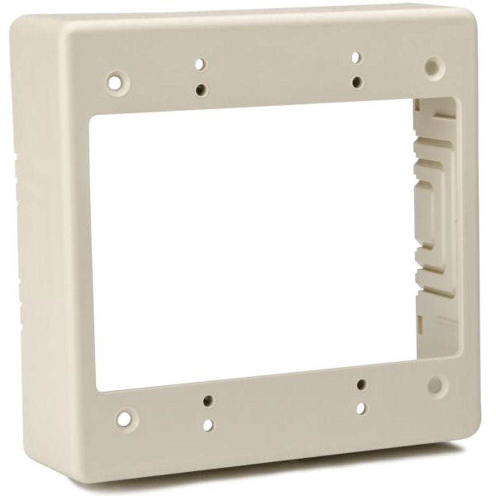 Dual Gang Junction Box, 1.5" Deep, PVC, Ivory
