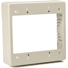 Dual Gang Junction Box, 1.5" Deep, PVC, Ivory