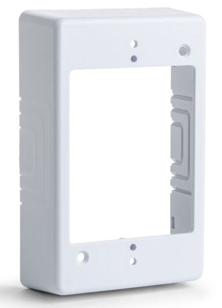 Single Gang Junction Box, 1.25" Deep, PVC, White
