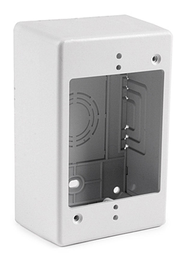 Single Gang Junction Box, 2.0" Deep, PVC, White