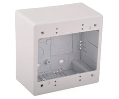 Dual Gang Junction Box, 2.77" Deep, PVC, White