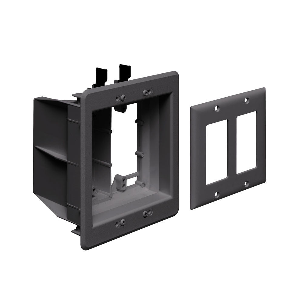Recessed 2-Gang TV Box for Power and Low Voltage