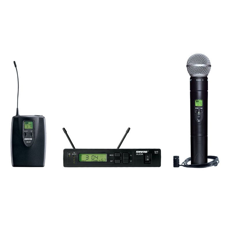 Professional UHF Wireless System, SM58 Hand Held, WL185 CARDIOID LAV MIC
