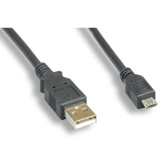 USB 2.0 Patch Cable Type A Male to Micro B Male: 10 ft