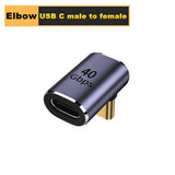 USB 4 Type C Right Angle Adapter