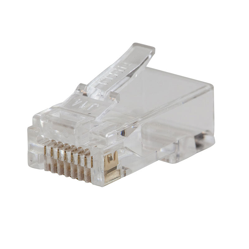Pass-Thru Modular Data Plug, Cat5e, 10 Pack