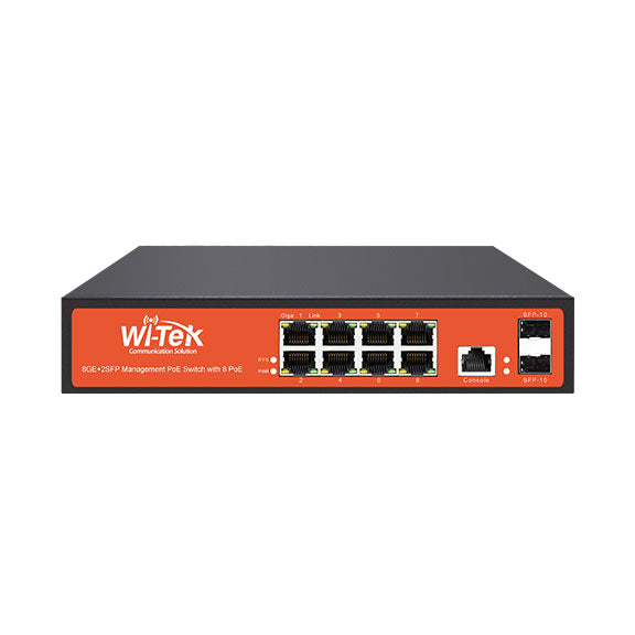 L2 Managed Network Switch, 24V & 48V PoE, 8 Port, 150W