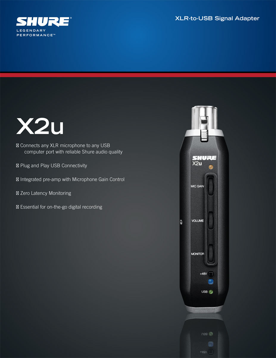 Shure XLR to USB Microphone Adapter
