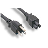 AC Power Cord, C5 to NEMA 5-15P, 1 ft