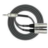 Adapter Cable: 3.5mm Stereo Male to (2) XLR Male - We-Supply