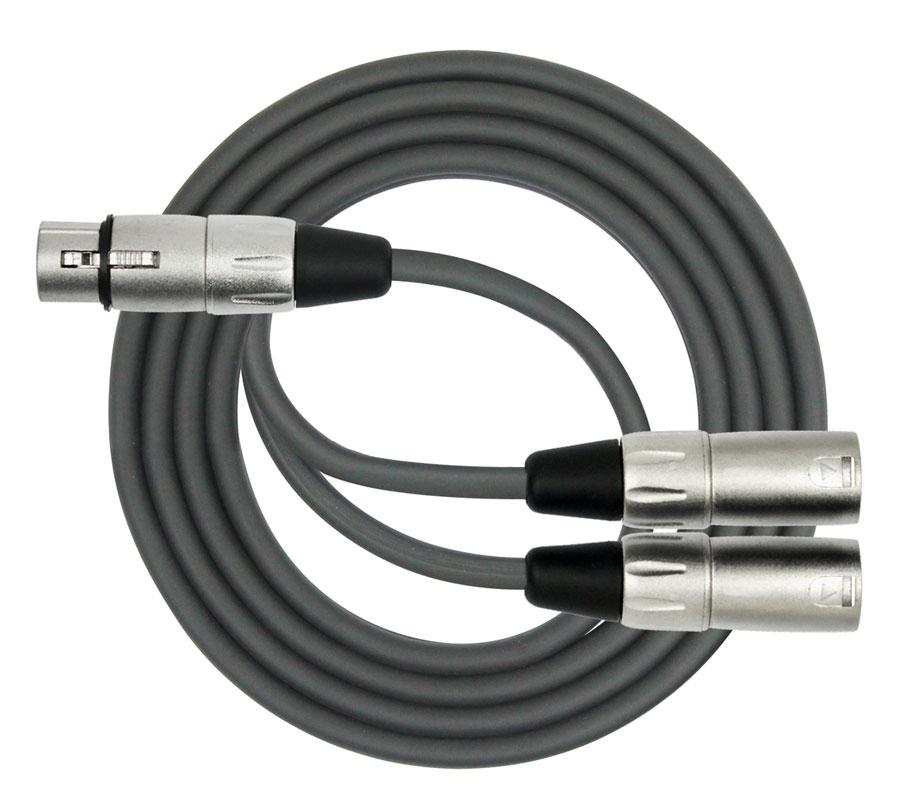 Adapter Cable: XLR Female to (2) XLR Male - We-Supply